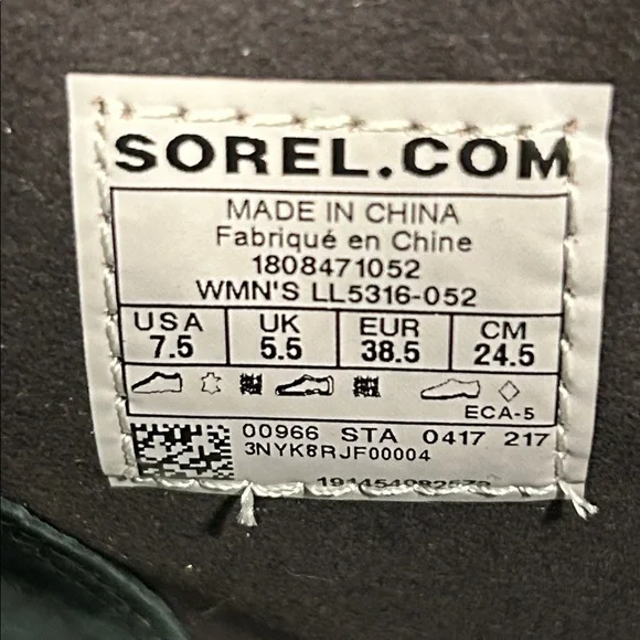 Sorel Lace Up Hidden Wedge Ankle Boots Lexie Women’s Sz 7.5 LIKE NEW LL5316-052 - Picture 9 of 9